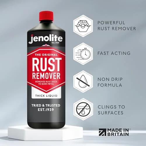 JENOLITE Rust Remover Liquid 34 Fl Oz | Fast Acting, Industrial Strength, No Rinse, UK Brand thumbnail 2
