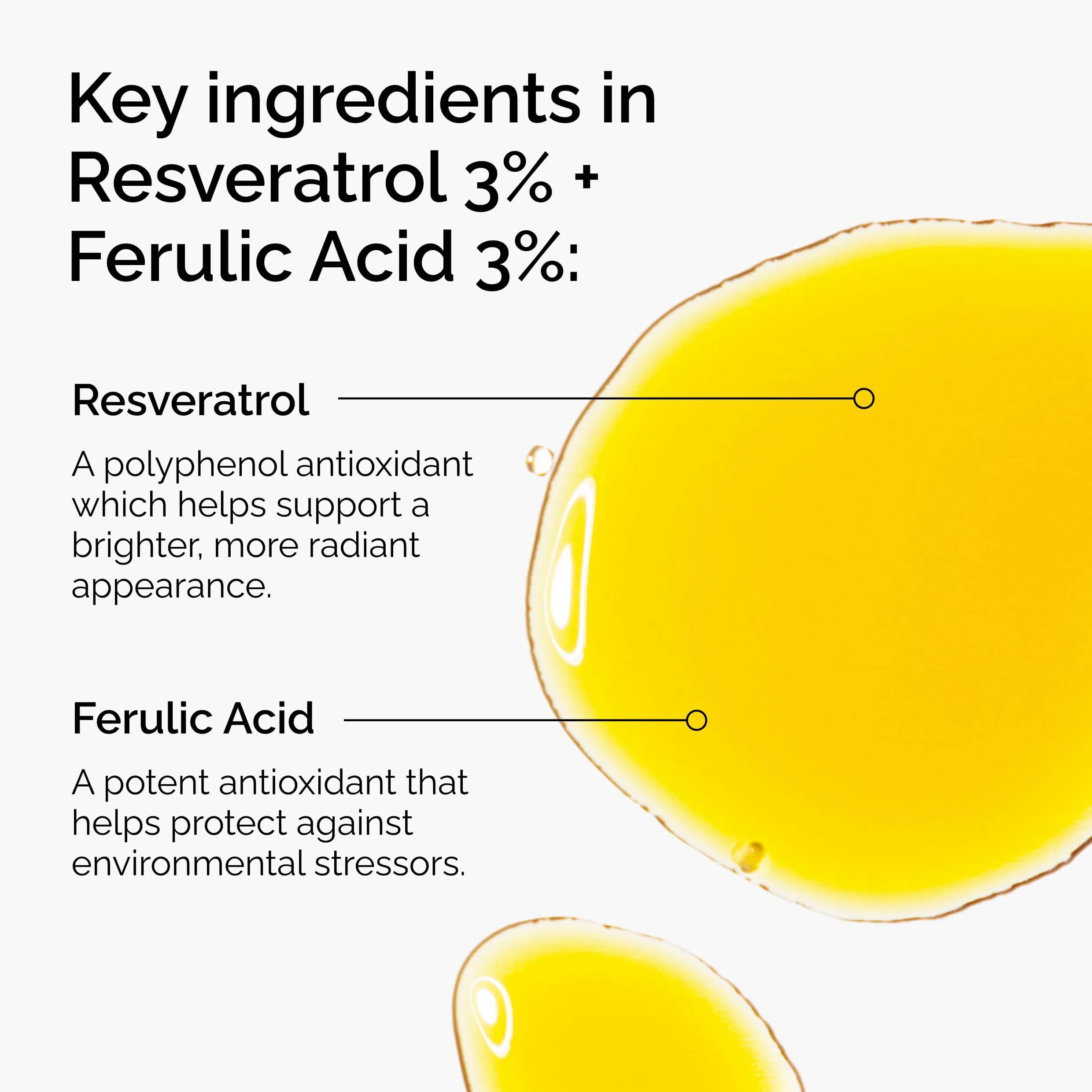 The Ordinary Resveratrol 3% + Ferulic Acid 3% Antioxidant Serum 30ml (1 Fl Oz) | Targets Signs of Aging with Potent Antioxidants - view 2