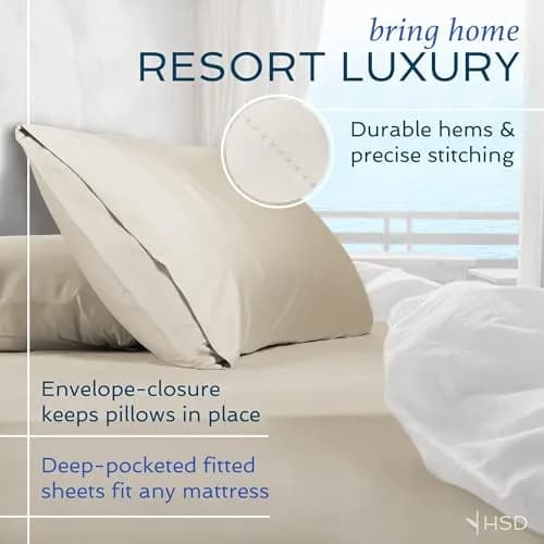 Hotel Sheets Direct Dark Gray Bamboo Viscose Sheet Set California King | 259cm x 274cm (102" x 108") Flat Sheet thumbnail 4