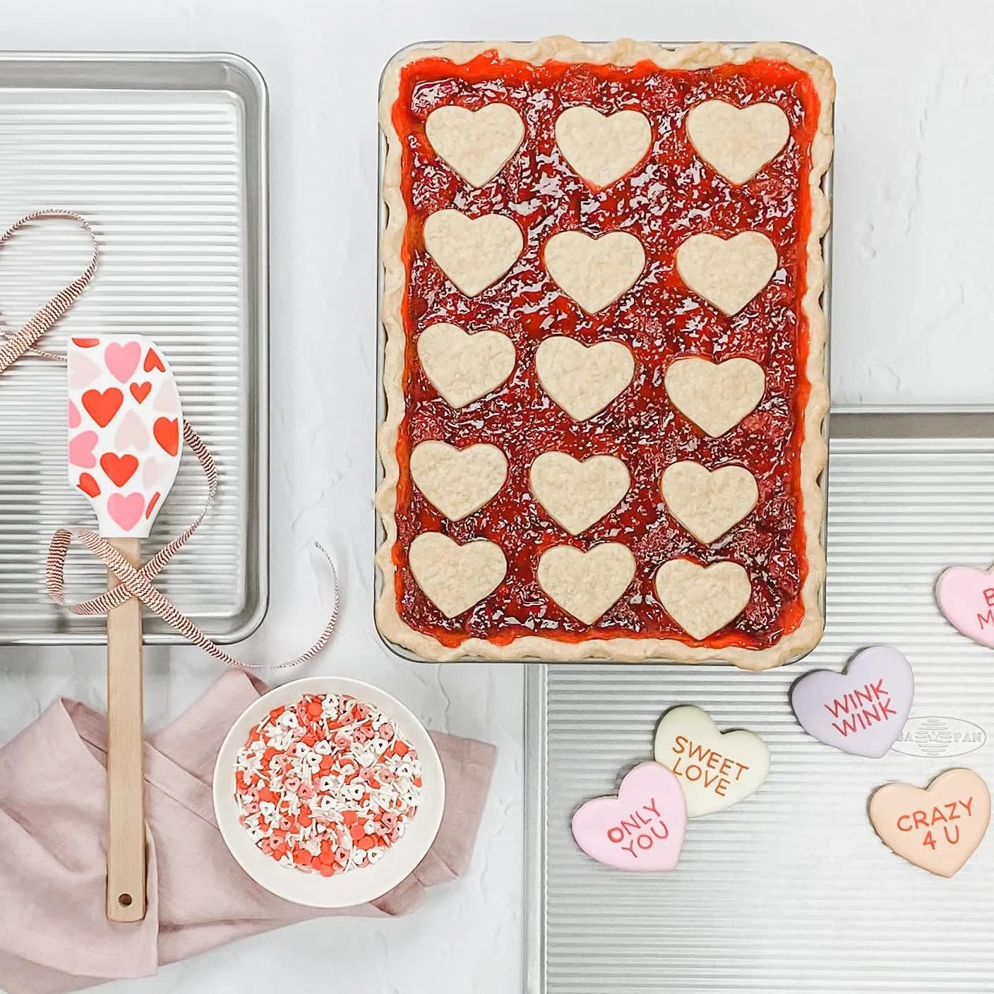 USA Pan Bakeware Half Sheet Pan Set of 2 | Aluminized Steel Baking Sheets 44.5cm x 31.1cm (17.5" x 12.25") - view 3