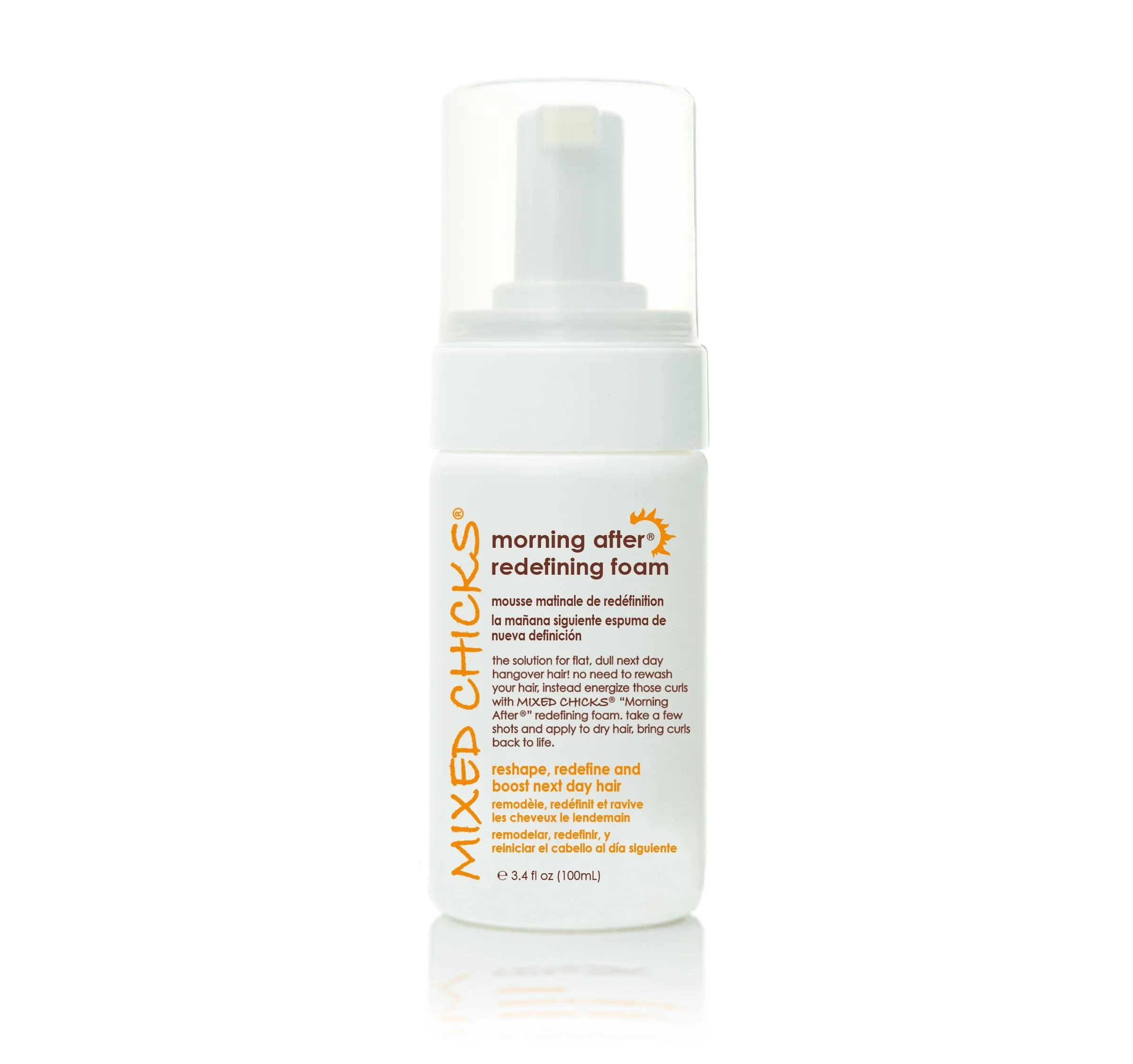 Mixed Chicks Morning After Redefining Hair Foam, 3.4 fl.oz. | Frizz Control & Curl Definition for Dry Hair