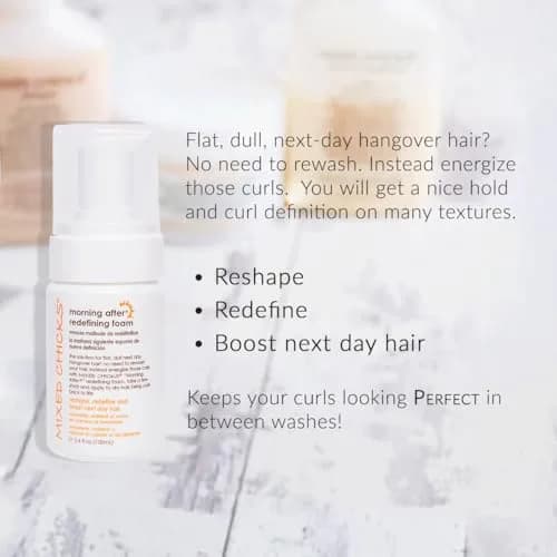 Mixed Chicks Morning After Redefining Hair Foam, 3.4 fl.oz. | Frizz Control & Curl Definition for Dry Hair thumbnail 3