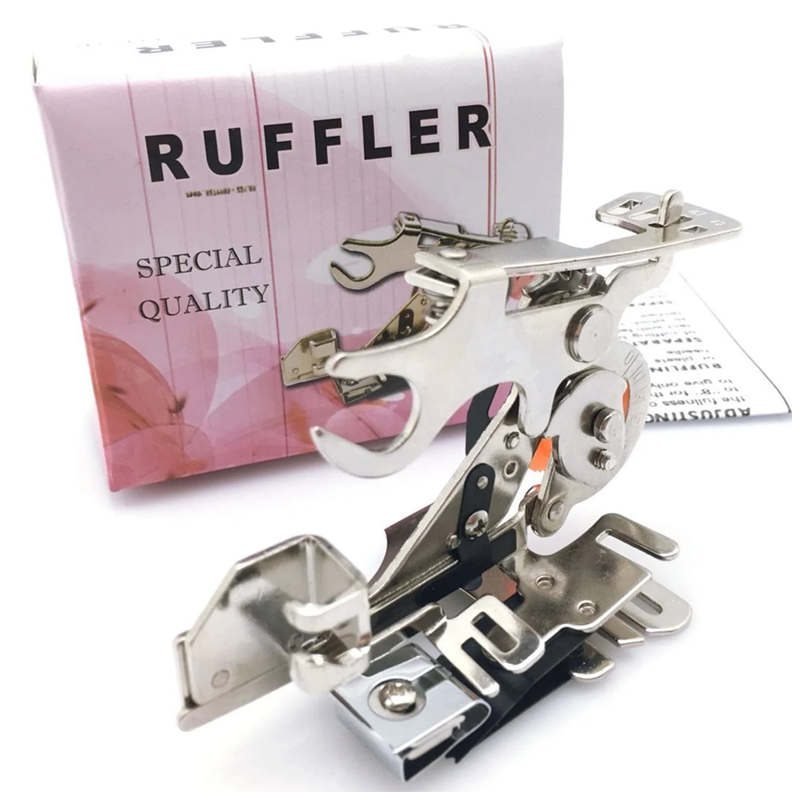 FQTANJU Ruffler Sewing Machine Presser Foot #55705 | Fits All Low Shank Machines - main product image