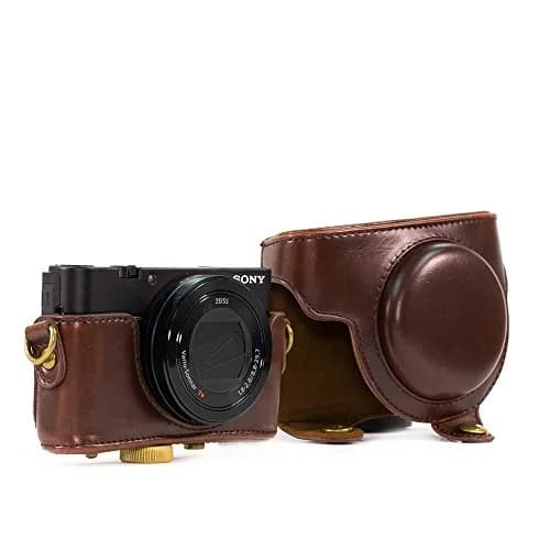ENJOY-UNIQUE PU Leather Camera Case for Sony RX100 Series Cameras | Coffee thumbnail 3