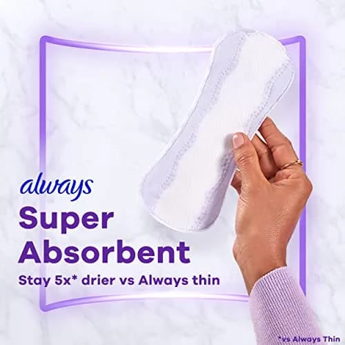 Always Panty Liners for Women Anti-Bunch Xtra Protection Daily Liners, Long, Unscented, 136 Count | Reliable Light Flow & Discharge thumbnail 2
