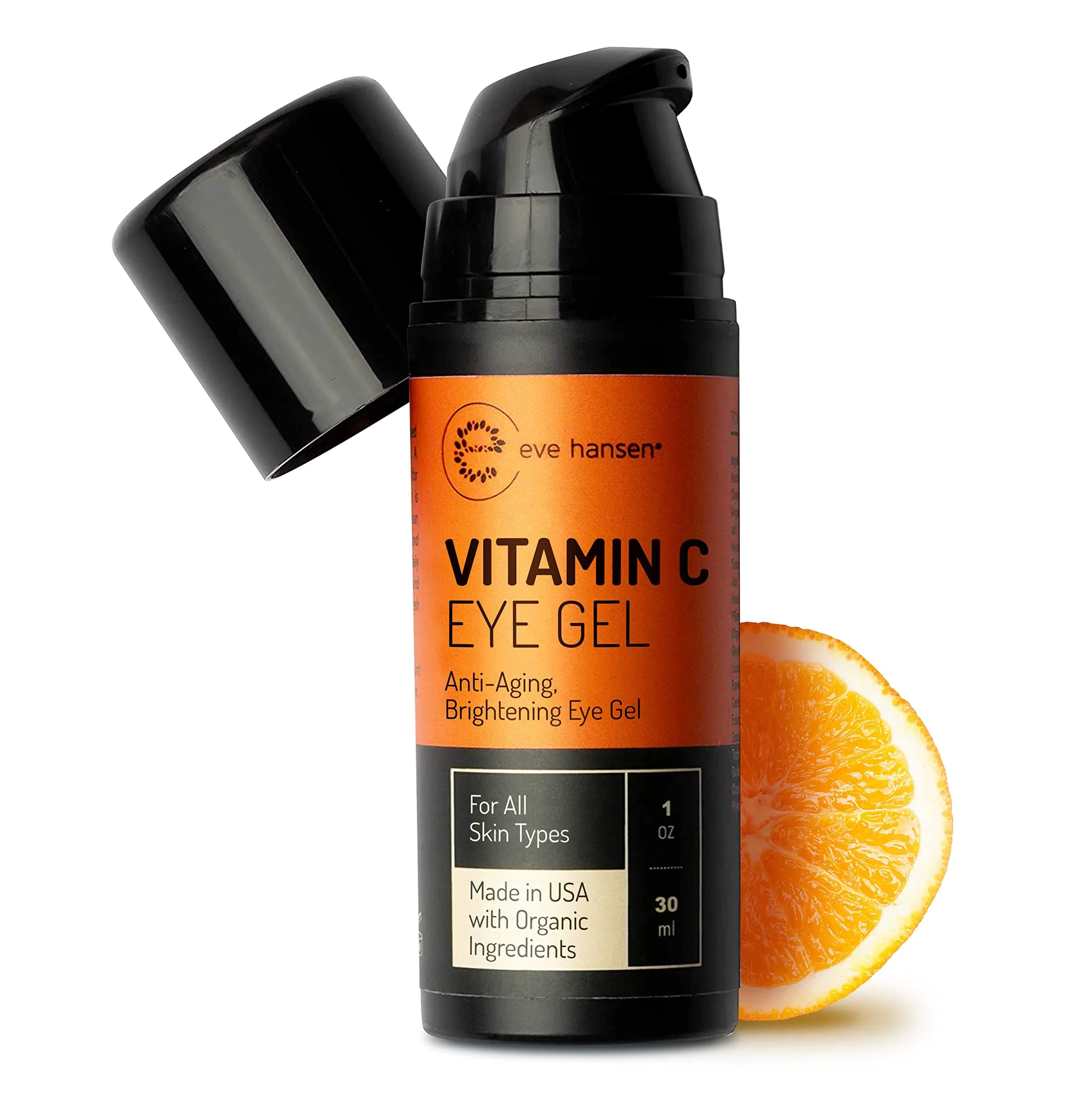 Eve Hansen Vitamin C Eye Gel for Dark Circles & Puffiness 1 oz Brightening Anti-Aging