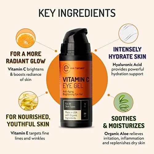 Eve Hansen Vitamin C Eye Gel for Dark Circles & Puffiness 1 oz Brightening Anti-Aging thumbnail 3