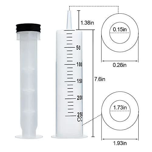 A AKRAF 250ml Extra Large Plastic Syringe | Industrial Use & Lab Experiments thumbnail 5