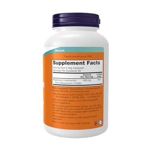 Now Supplements Magnesium Citrate 240 Veg Caps | Supports Energy & Enzyme Function in India thumbnail 2
