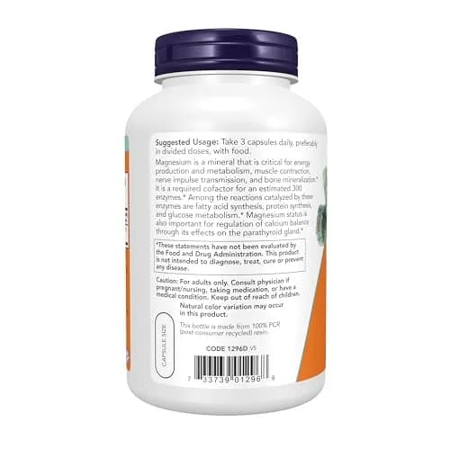 Now Supplements Magnesium Citrate 240 Veg Caps | Supports Energy & Enzyme Function in India thumbnail 3