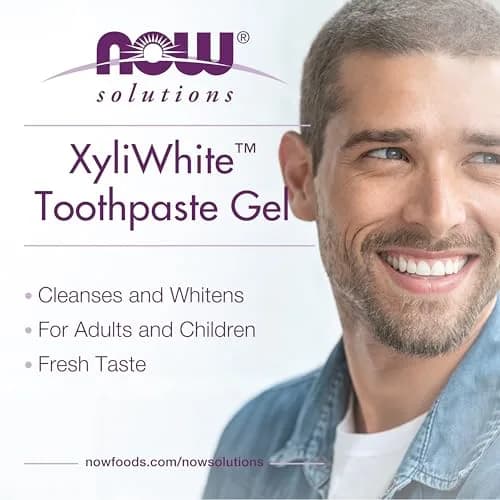 NOW Xyliwhite™ Toothpaste Gel, Coconut Oil, 6.4 oz | Fluoride-Free, Whitens & Refreshes thumbnail 2