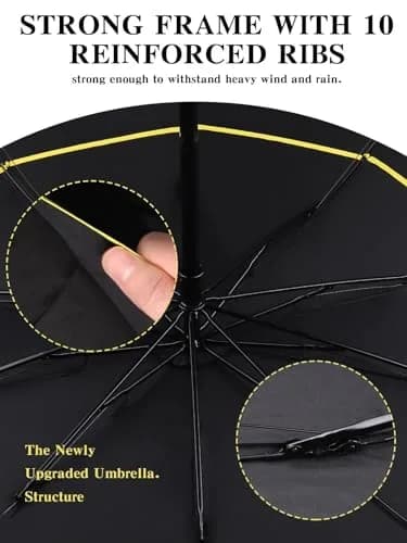 Kalolary UPF 50+ UV Protection Compact Golf Umbrella 62 Inch Windproof Waterproof thumbnail 2