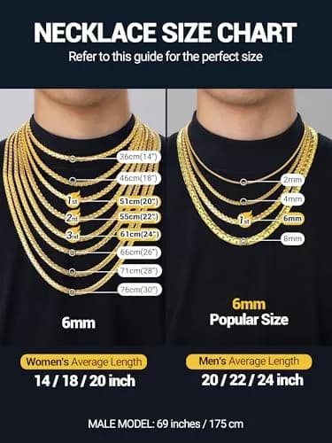 PROSTEEL Stainless Steel Flat Box Link Chain Necklace for Men 55cm (22 inch) | Hypoallergenic & Tarnish-Resistant thumbnail 6