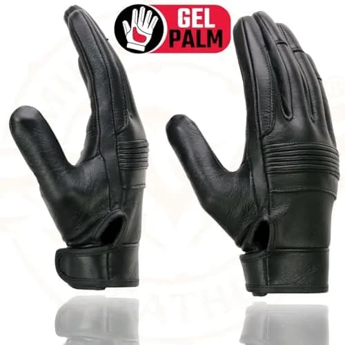 Milwaukee Leather MG7735-S | Premium Motorcycle Riding Gloves for Men & Women, Black, Small thumbnail 3