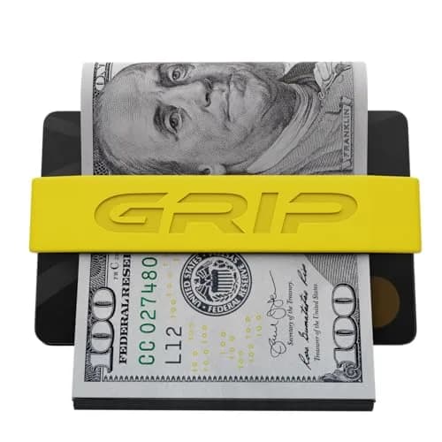 Grip Money Bands (Pack of 3) - Yellow | Secure Cash & Cards, Slim Silicone Design thumbnail 4