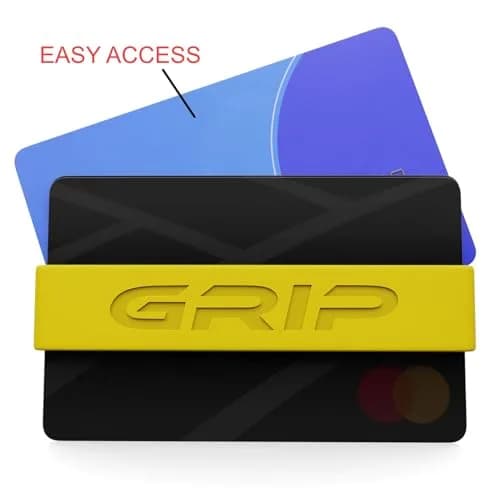Grip Money Bands (Pack of 3) - Yellow | Secure Cash & Cards, Slim Silicone Design thumbnail 5