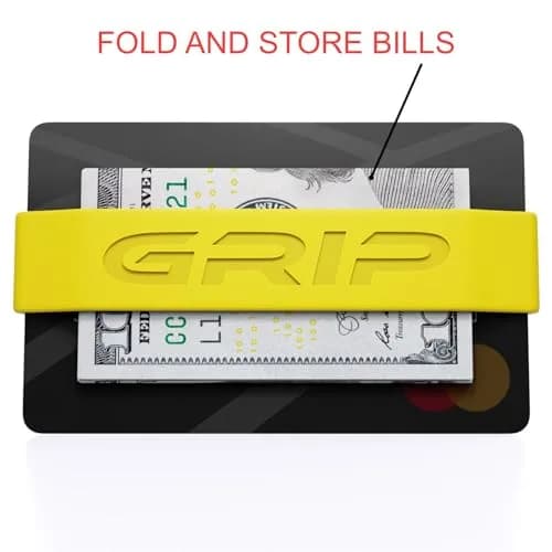 Grip Money Bands (Pack of 3) - Yellow | Secure Cash & Cards, Slim Silicone Design thumbnail 6