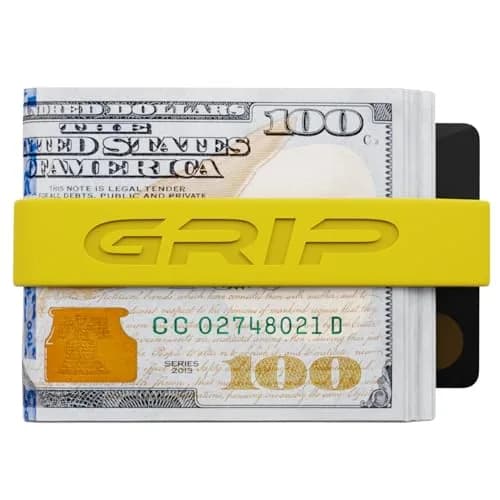 Grip Money Bands (Pack of 3) - Yellow | Secure Cash & Cards, Slim Silicone Design thumbnail 3