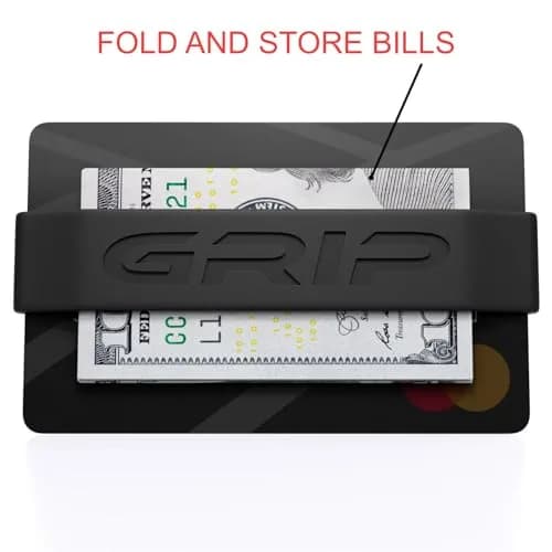 Grip Money Bands (Pack of 3, Black) | Secure Cash & Cards, Slim Silicone Design thumbnail 6