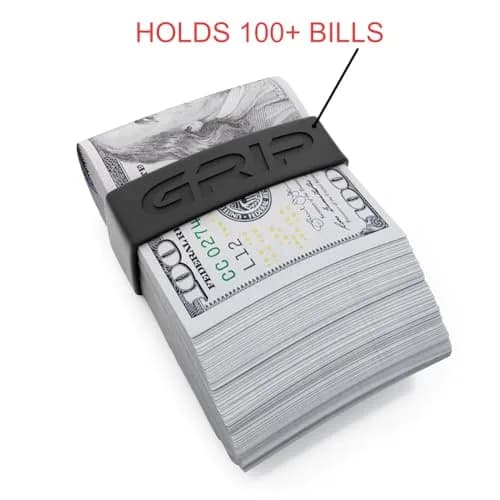 Grip Money Bands (Pack of 3, Black) | Secure Cash & Cards, Slim Silicone Design thumbnail 8
