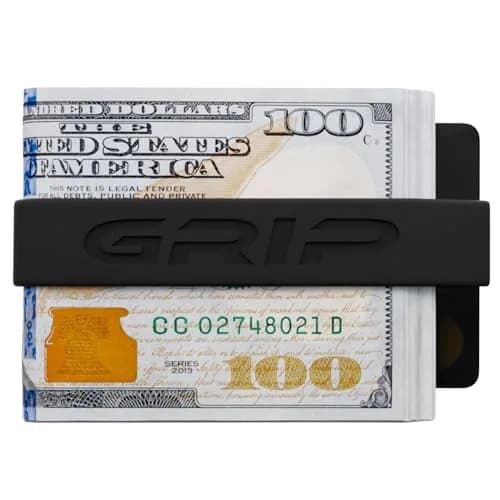 Grip Money Bands (Pack of 3, Black) | Secure Cash & Cards, Slim Silicone Design thumbnail 3