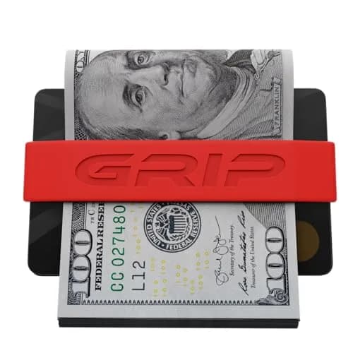 Grip Money Bands (Pack of 3) - Blood Red - Premium Silicone Band for Cash & Cards | Slim & Durable Design thumbnail 4