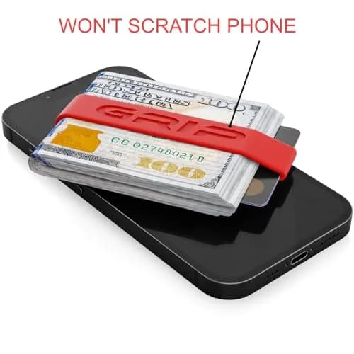 Grip Money Bands (Pack of 3) - Blood Red - Premium Silicone Band for Cash & Cards | Slim & Durable Design thumbnail 7