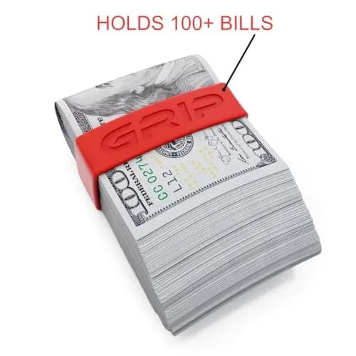 Grip Money Bands (Pack of 3) - Blood Red - Premium Silicone Band for Cash & Cards | Slim & Durable Design thumbnail 8