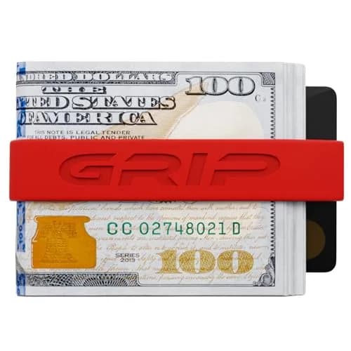 Grip Money Bands (Pack of 3) - Blood Red - Premium Silicone Band for Cash & Cards | Slim & Durable Design thumbnail 3