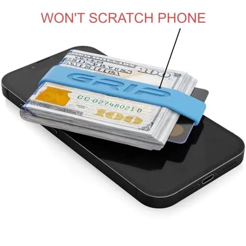 Grip Money Bands (Pack of 3) Light Blue | Secure Cash & Cards, Slim Silicone Design thumbnail 7