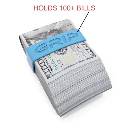 Grip Money Bands (Pack of 3) Light Blue | Secure Cash & Cards, Slim Silicone Design thumbnail 8