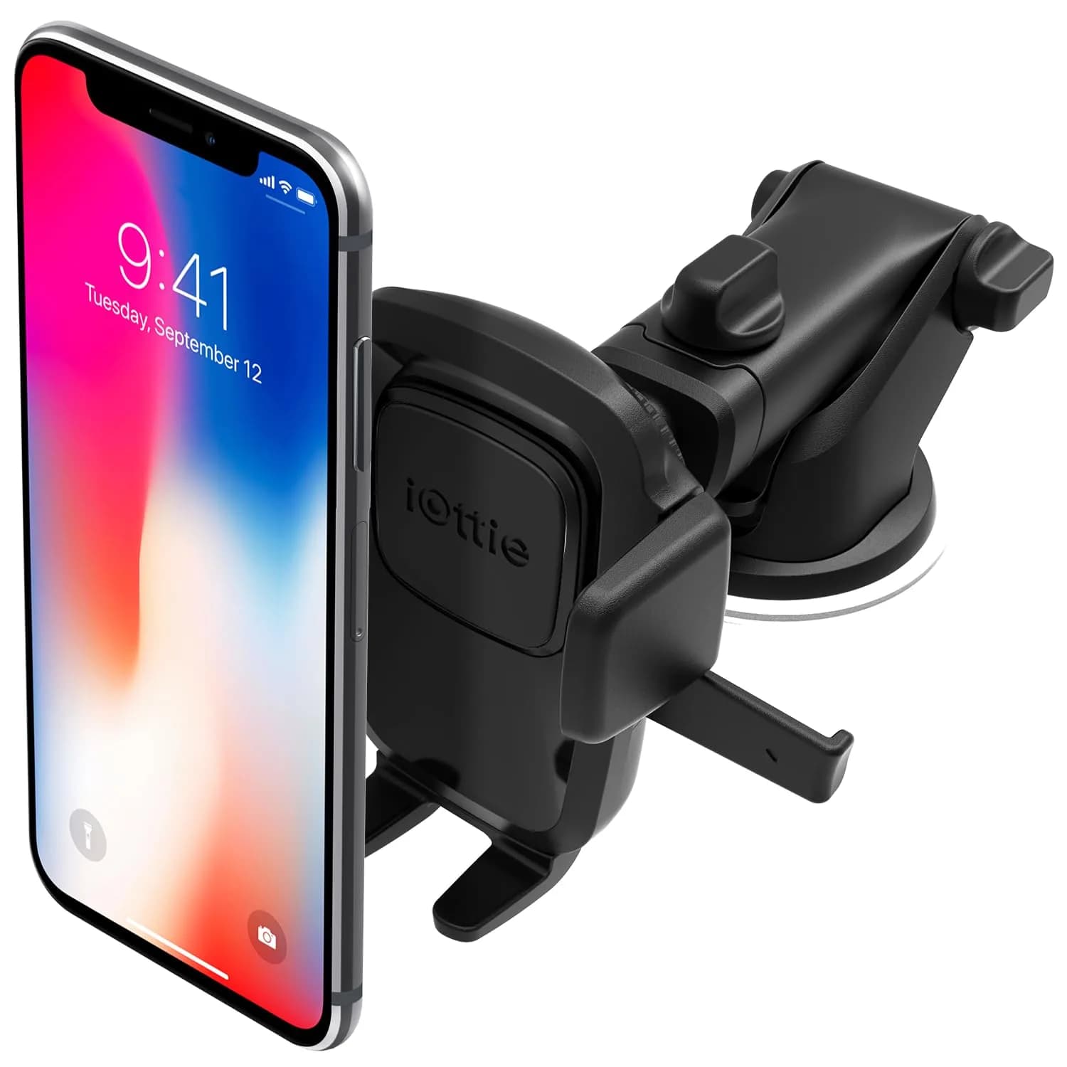 iOttie Easy One Touch 5 Signature Dashboard & Windshield Car Mount Phone Holder with Telescopic Arm, 20.3 cm (8 inches) Extension | Secure Grip for Smartphones — Dash & Windshield / Classic