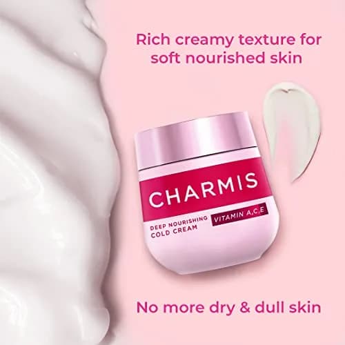 Charmis Moisturizing Cold Cream 175 ML | Vitamin A, C & E for Dry Skin thumbnail 4