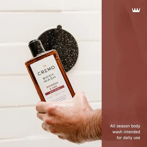 Cremo Men's Body Wash Bourbon & Oak 473ml (16 Fl Oz) | Rich Lather & Sophisticated Scent thumbnail 2