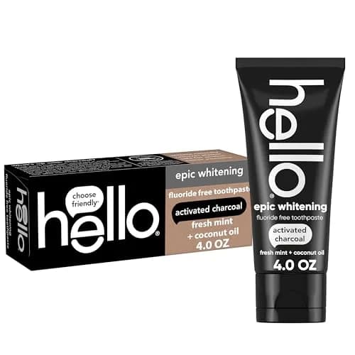 hello Epic Whitening Activated Charcoal Toothpaste 4 oz (113 g) | Fluoride-Free Whitening & Plaque Removal thumbnail 1