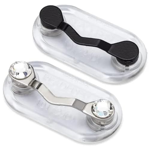 Readerest Magnetic Eyeglass Holder 2 Pack | Stainless Steel Clip for Badges & Sunglasses thumbnail 1