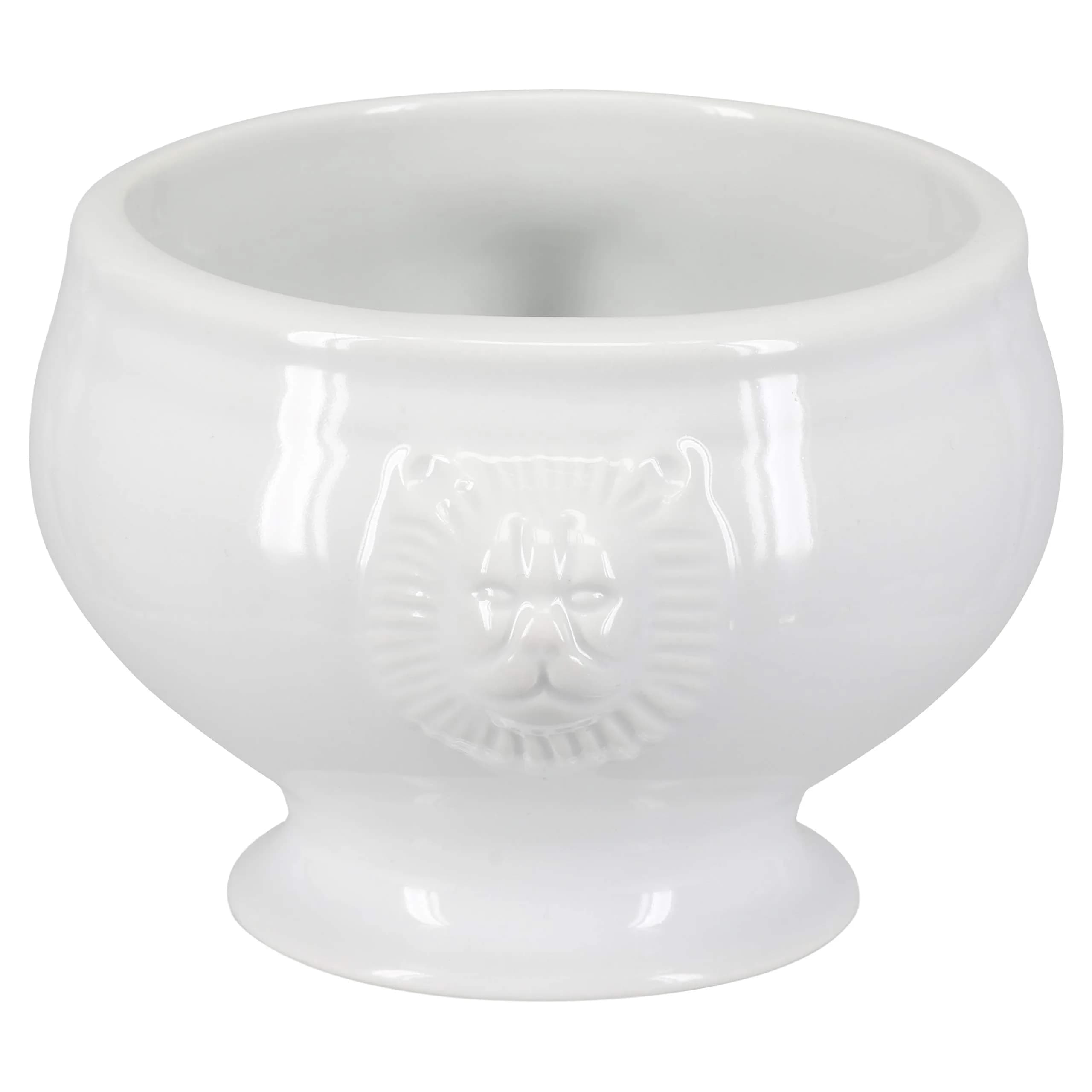BIA Cordon Bleu Soup Lions Head Bowl Set of 4 | Elegant White Porcelain, 14oz, Oven & Microwave Safe