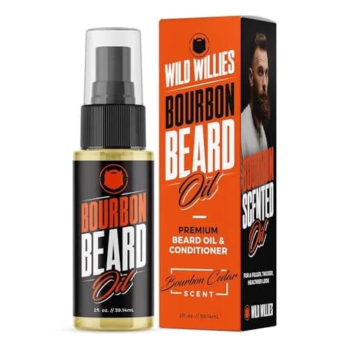 Wild Willies Premium Beard Oil & Conditioner (Bourbon Cedar) - Natural, Organic Ingredients & Essential Oils for Beard Growth & Softening (60-120 chars) thumbnail 1