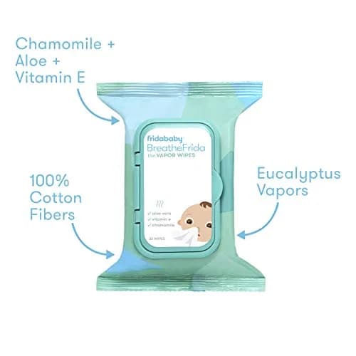 Frida Baby BreatheFrida Toddler Nose Wipes 30ct | Soothing Cold & Allergy Relief thumbnail 2