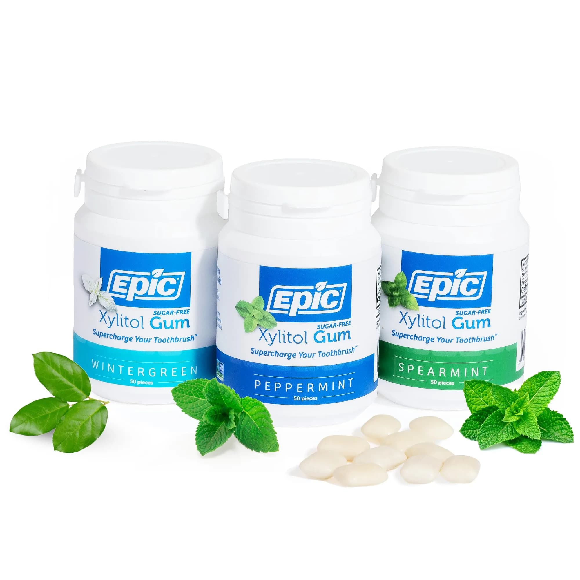Epic Xylitol Gum Variety - Fruit Pack 150 Pieces | Sugar-Free, Vegan, Non-GMO, Cavity & Dry Mouth Support — Assorted
