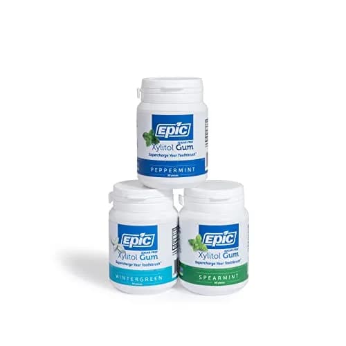 Epic Xylitol Gum Variety - Mint Pack, 150 Pieces (3-Pack) | Sugar-Free, Oral Health Support, Vegan (70-120 chars) thumbnail 9