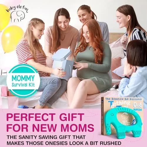 Baby Elefun Baby Teething Rings 0-6 Months | 5X Pain Relief, Non-Toxic Silicone, Portable & Safe thumbnail 6