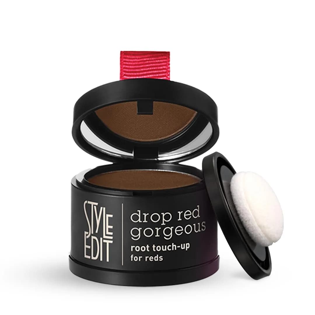 Style Edit Root Touch Up Powder, Dark Red 0.13 oz | Instant Gray Coverage, No Residue, Made in USA — DARK RED