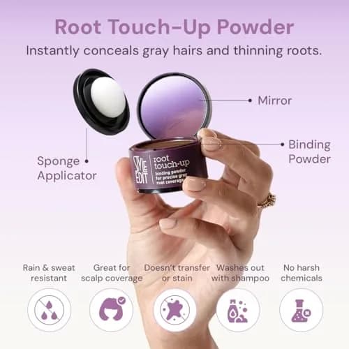 Style Edit Root Touch Up Powder, Dark Red 0.13 oz | Instant Gray Coverage, No Residue, Made in USA thumbnail 2