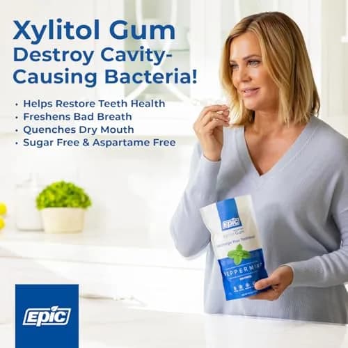 Epic Xylitol Gum Variety - Fruit Pack 150 Pieces | Sugar-Free, Vegan, Non-GMO, Cavity & Dry Mouth Support thumbnail 2
