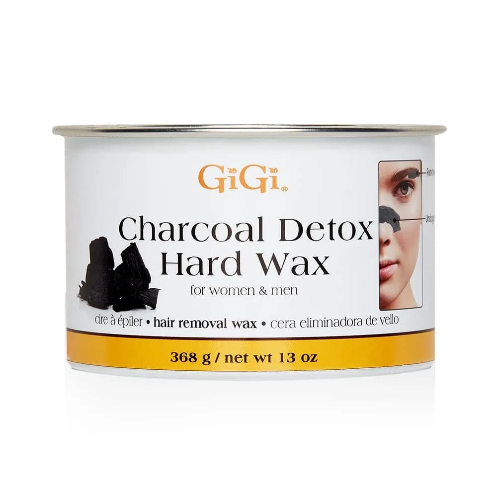 GiGi Charcoal Detox Facial Hard Wax 368.5 g (13 oz) | Deep Cleansing & Purifying Hair Removal Wax — Charcoal Detox