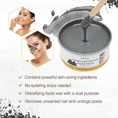 GiGi Charcoal Detox Facial Hard Wax 368.5 g (13 oz) | Deep Cleansing & Purifying Hair Removal Wax thumbnail 4