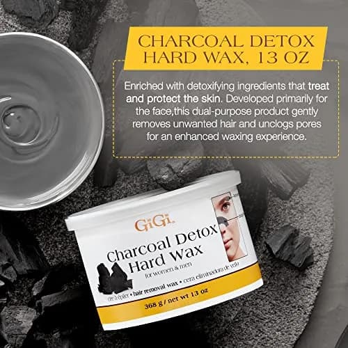 GiGi Charcoal Detox Facial Hard Wax 368.5 g (13 oz) | Deep Cleansing & Purifying Hair Removal Wax thumbnail 2