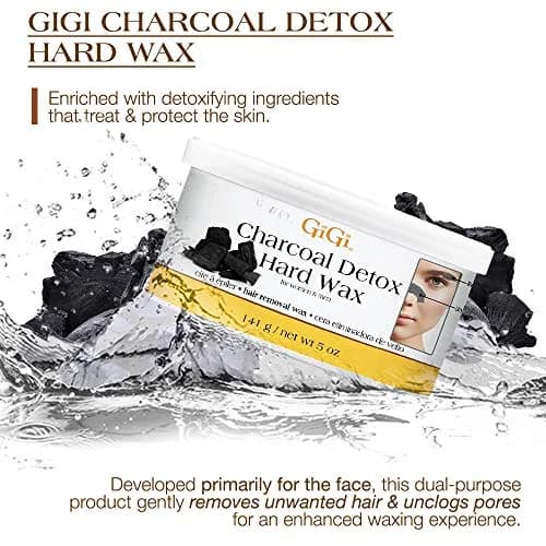 GiGi Charcoal Detox Hard Wax for Face & Body, 142g (5 oz) | Gentle Hair Removal for Sensitive Skin thumbnail 5