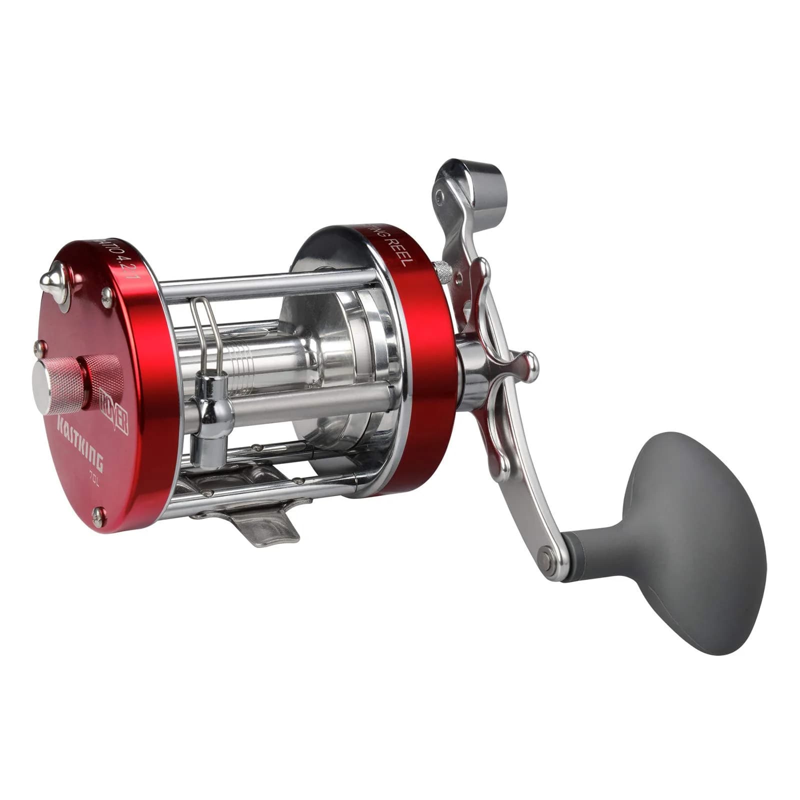 KastKing Rover Round Baitcasting Reel, 70 Size, Left, Red | Power & Durability for Fresh & Saltwater — Red
